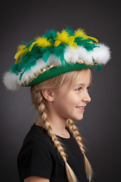 Grüne Mariechenhüte Kinder 1 Stück